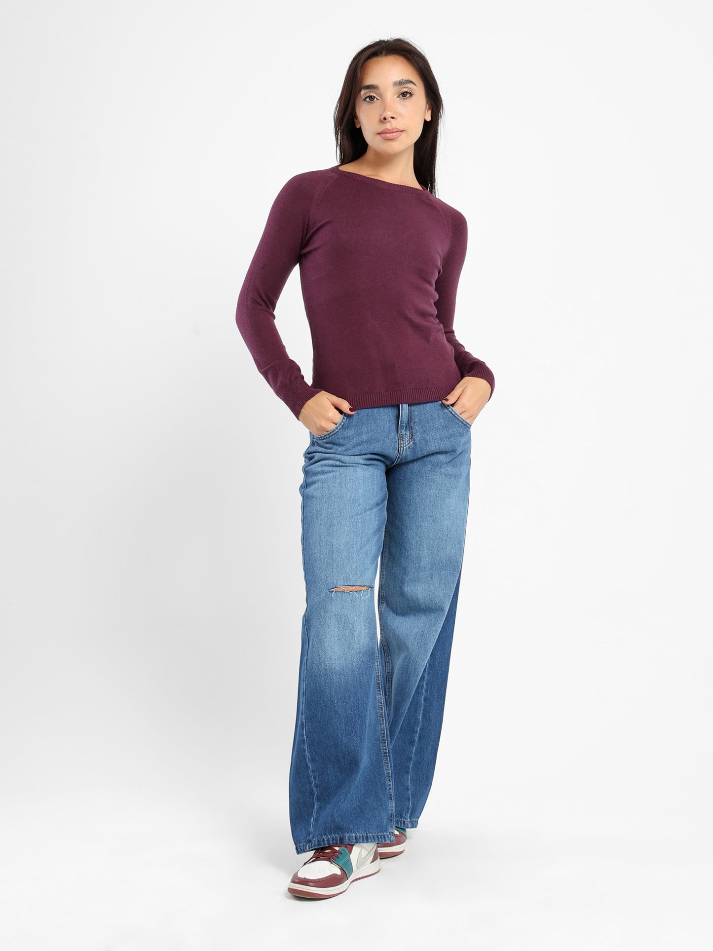 Cropped Round Neck Top