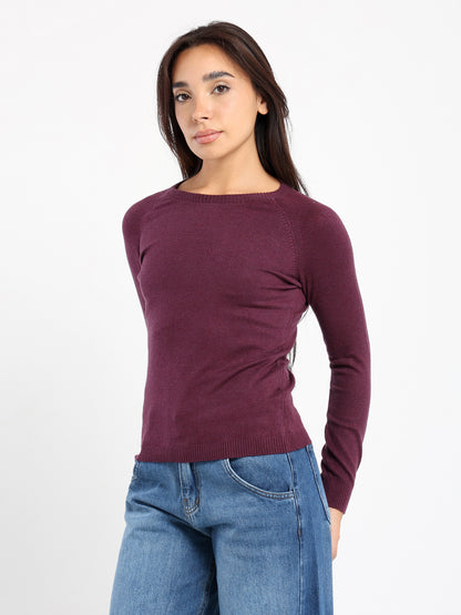 Cropped Round Neck Top