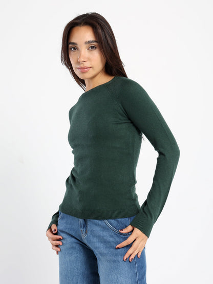 Cropped Round Neck Top