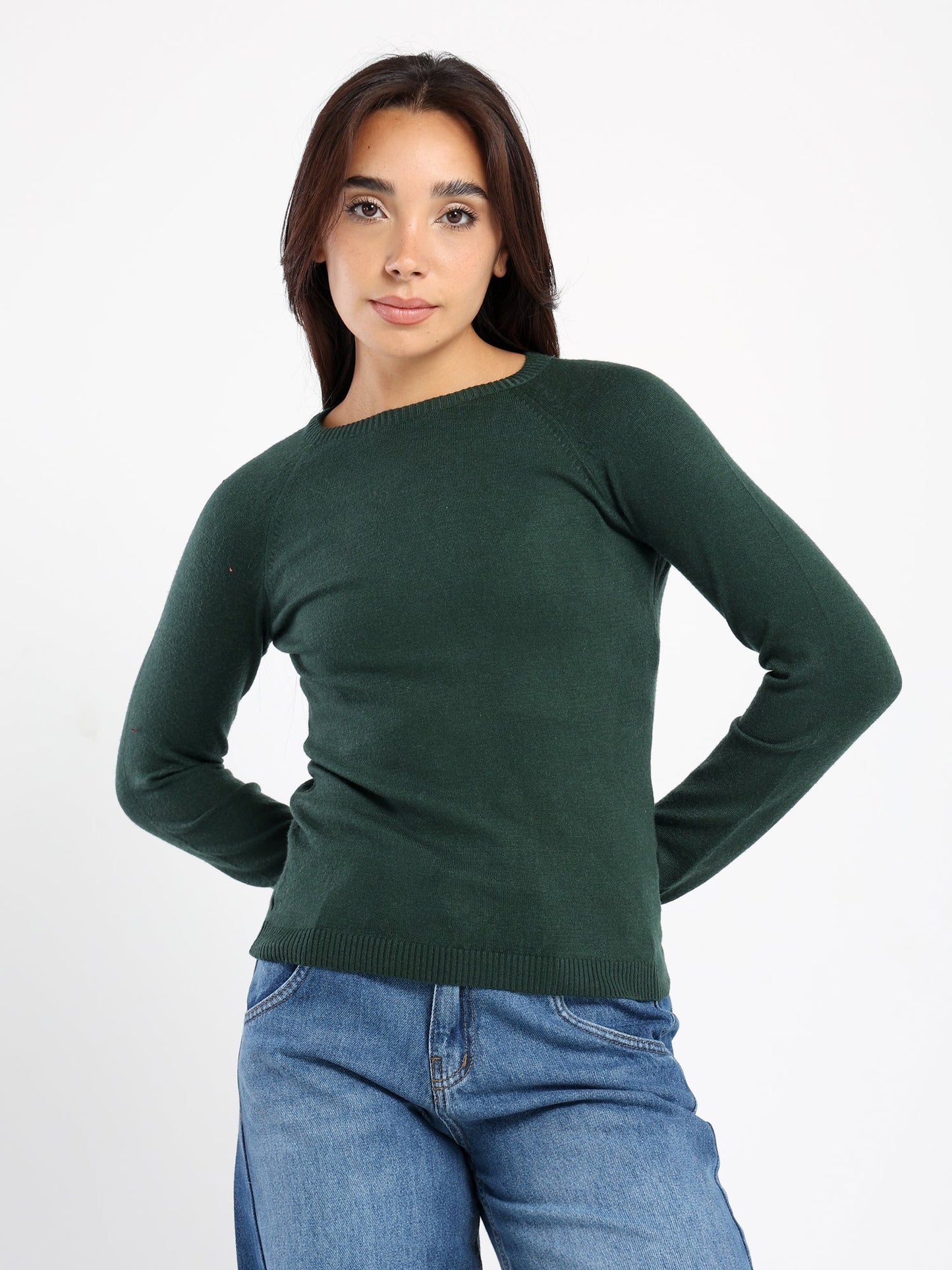 Cropped Round Neck Top