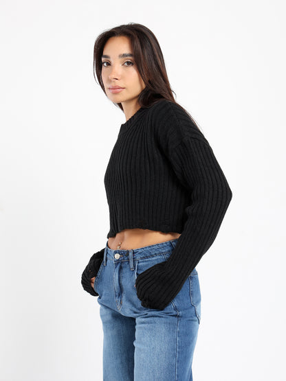 Ripped Hem Pullover