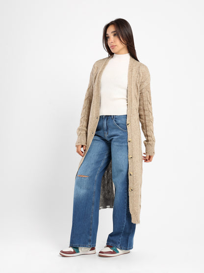 Loose Fit Long Cardigan