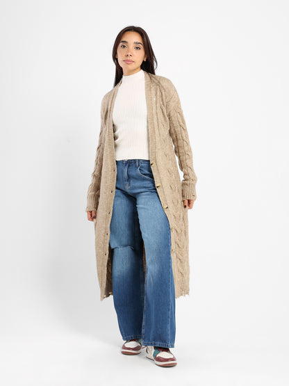 Loose Fit Long Cardigan