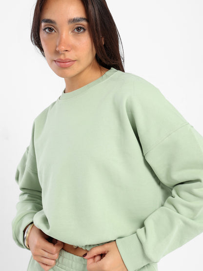 Loose Solid Sweatshirt