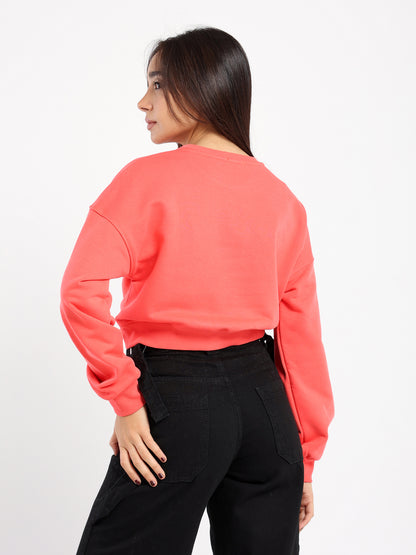 Abstract Cropped Sweatshirt