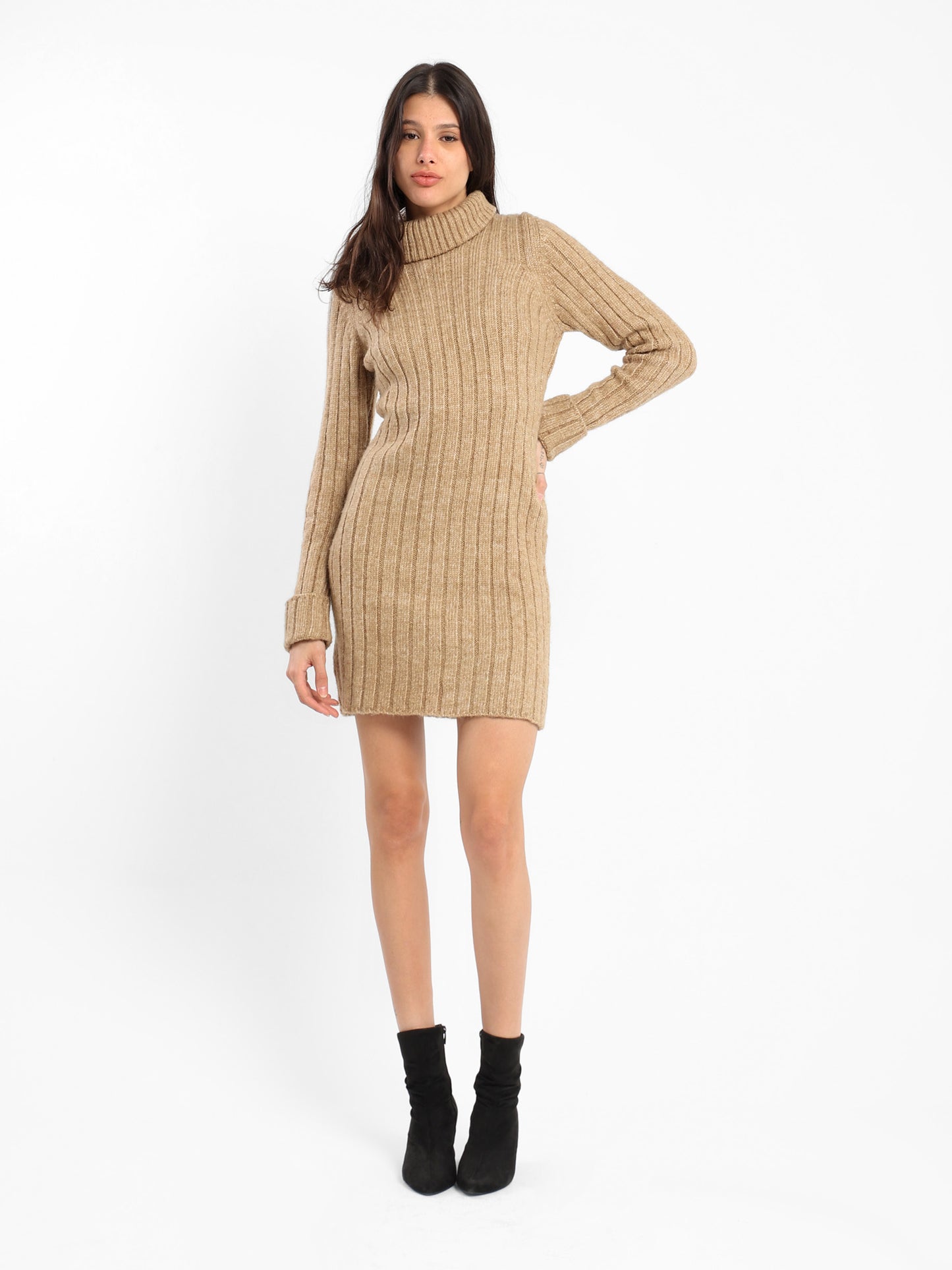 Fitted Short Textured Dress