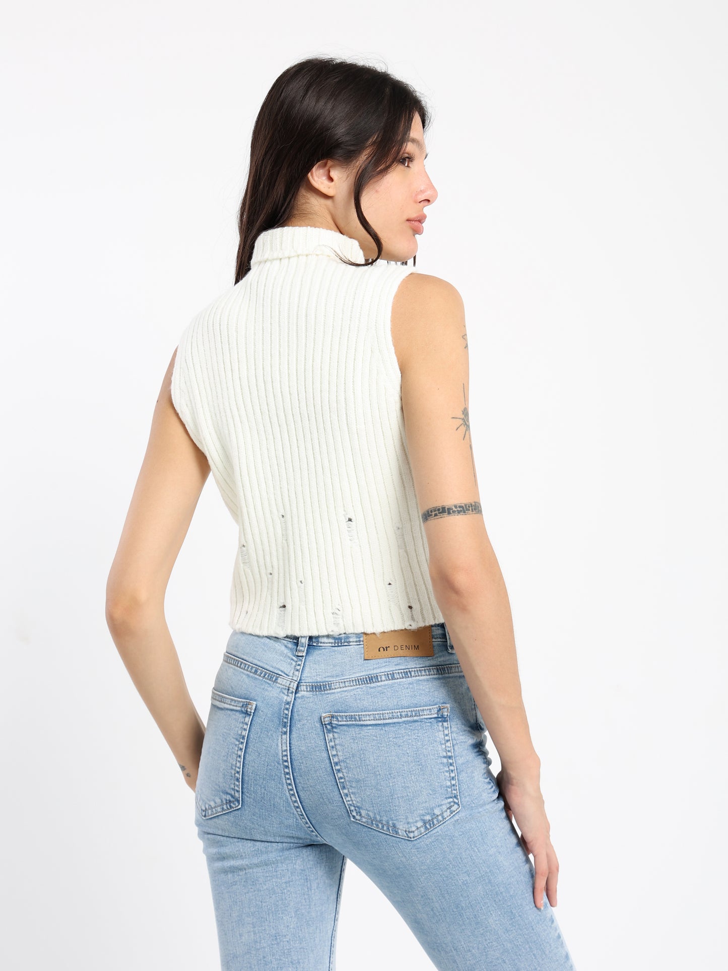 Regular Ribbed Sleeveless Top