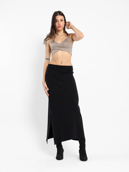 Loose Midi Tricot Skirt