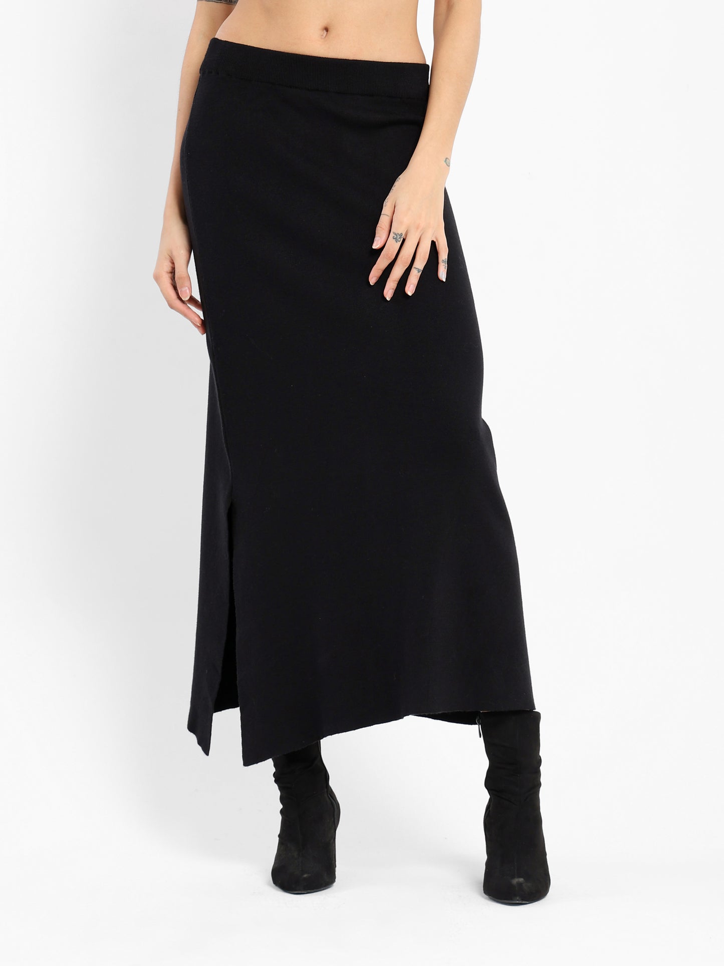 Loose Midi Tricot Skirt