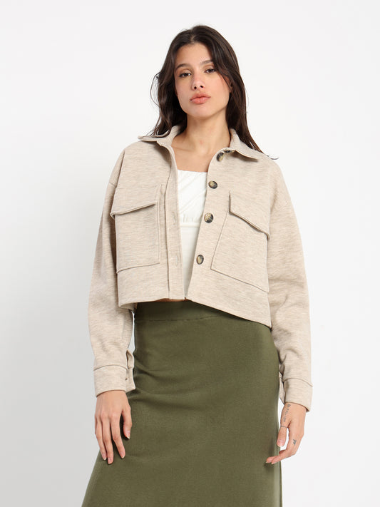 Rayon Blend Oversized Long Sleeve Shirt