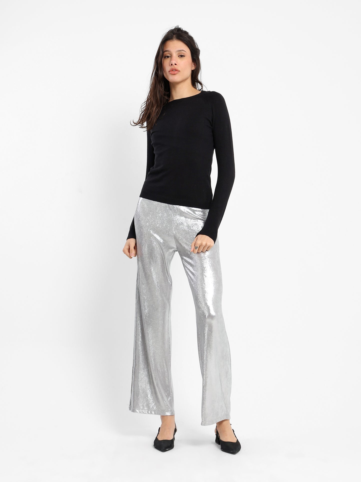 Cropped Round Neck Top