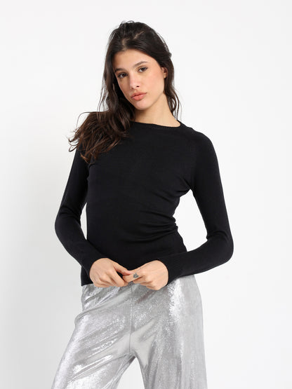 Cropped Round Neck Top
