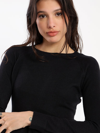 Cropped Round Neck Top