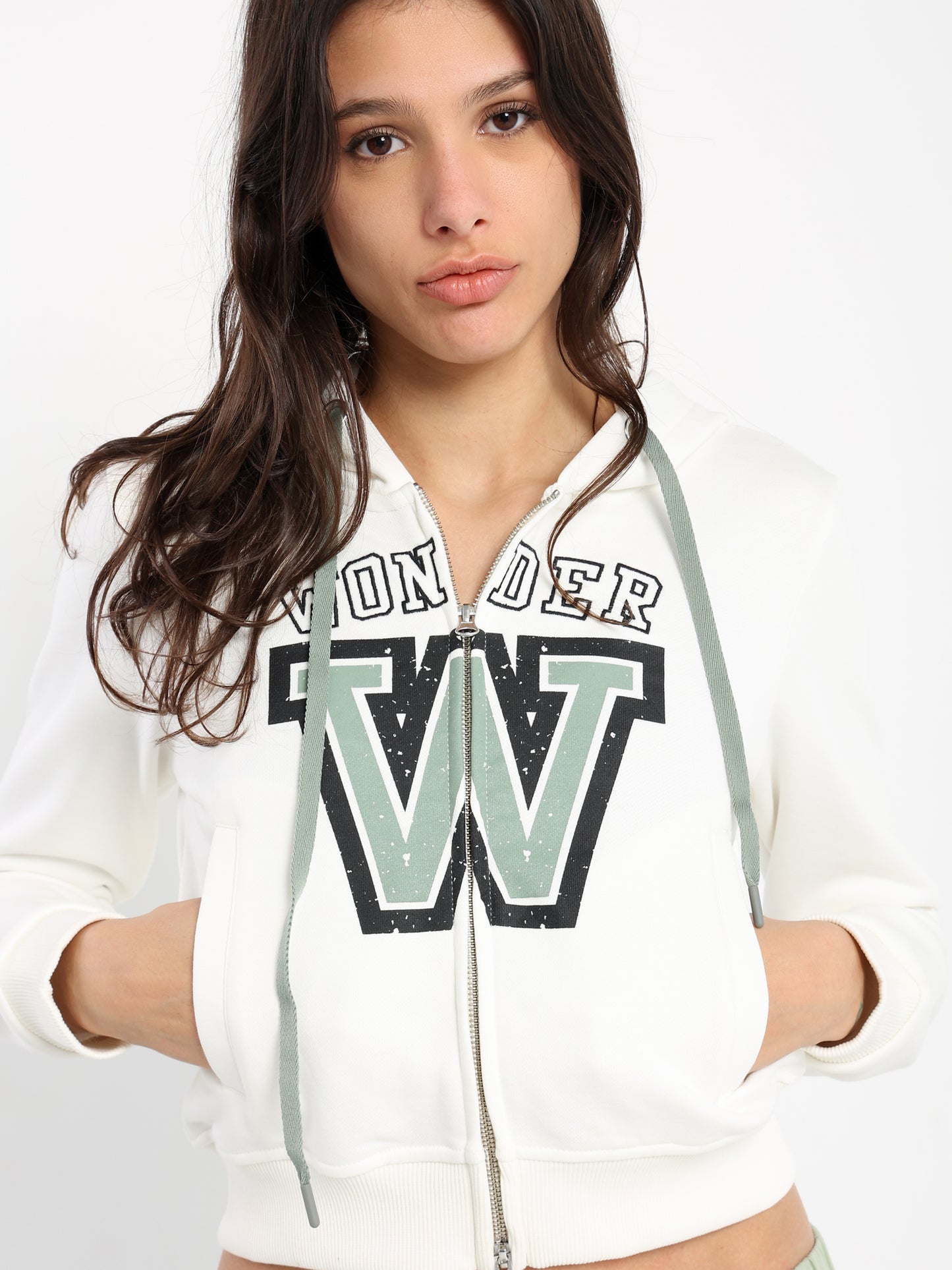 Zip-Up Hoodie with Place Print