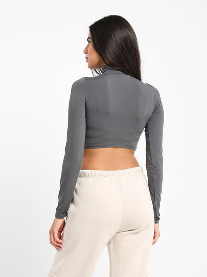 High Neck Crop Top