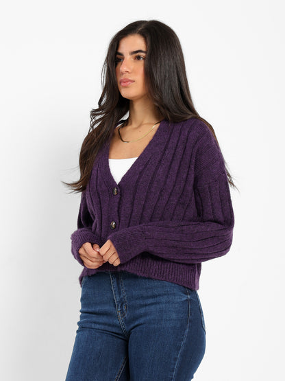 Oversized Solid Cardigan