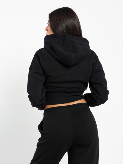 Silver Thick Embroidered Corset Hoodie