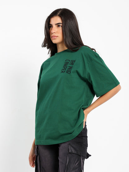 Oversized Half Sleeves Tee with Place Print