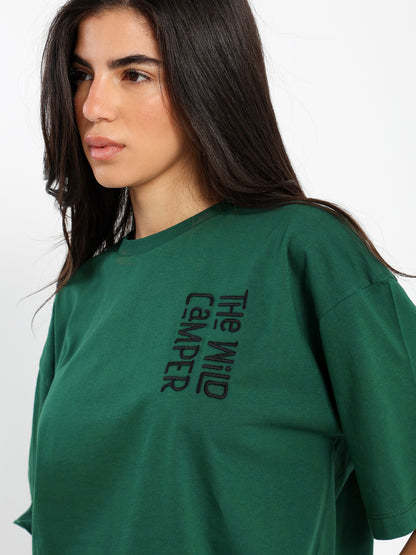 Oversized Half Sleeves Tee with Place Print