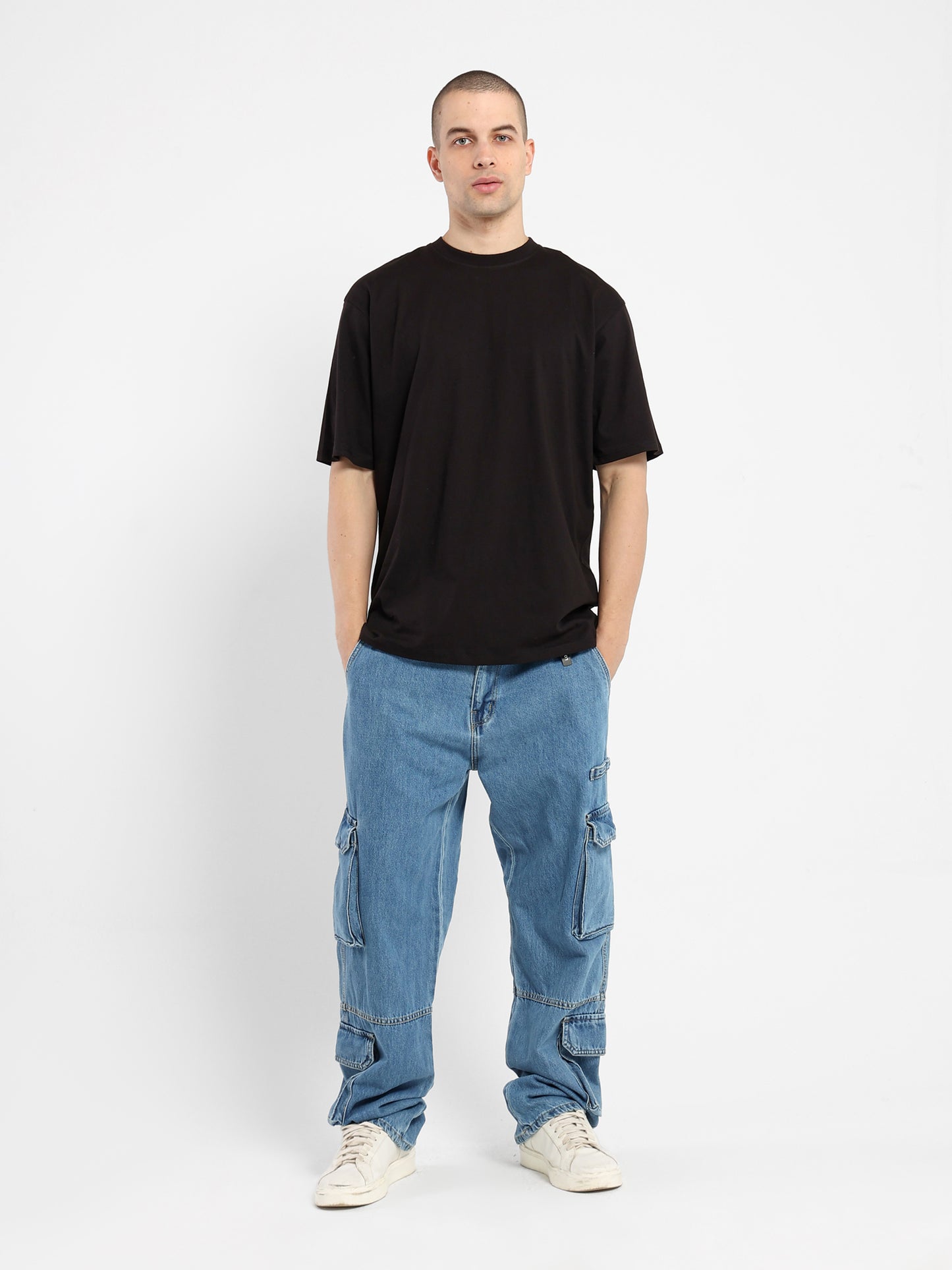 Squares and Sprayed Text T-Shirt - Outlet