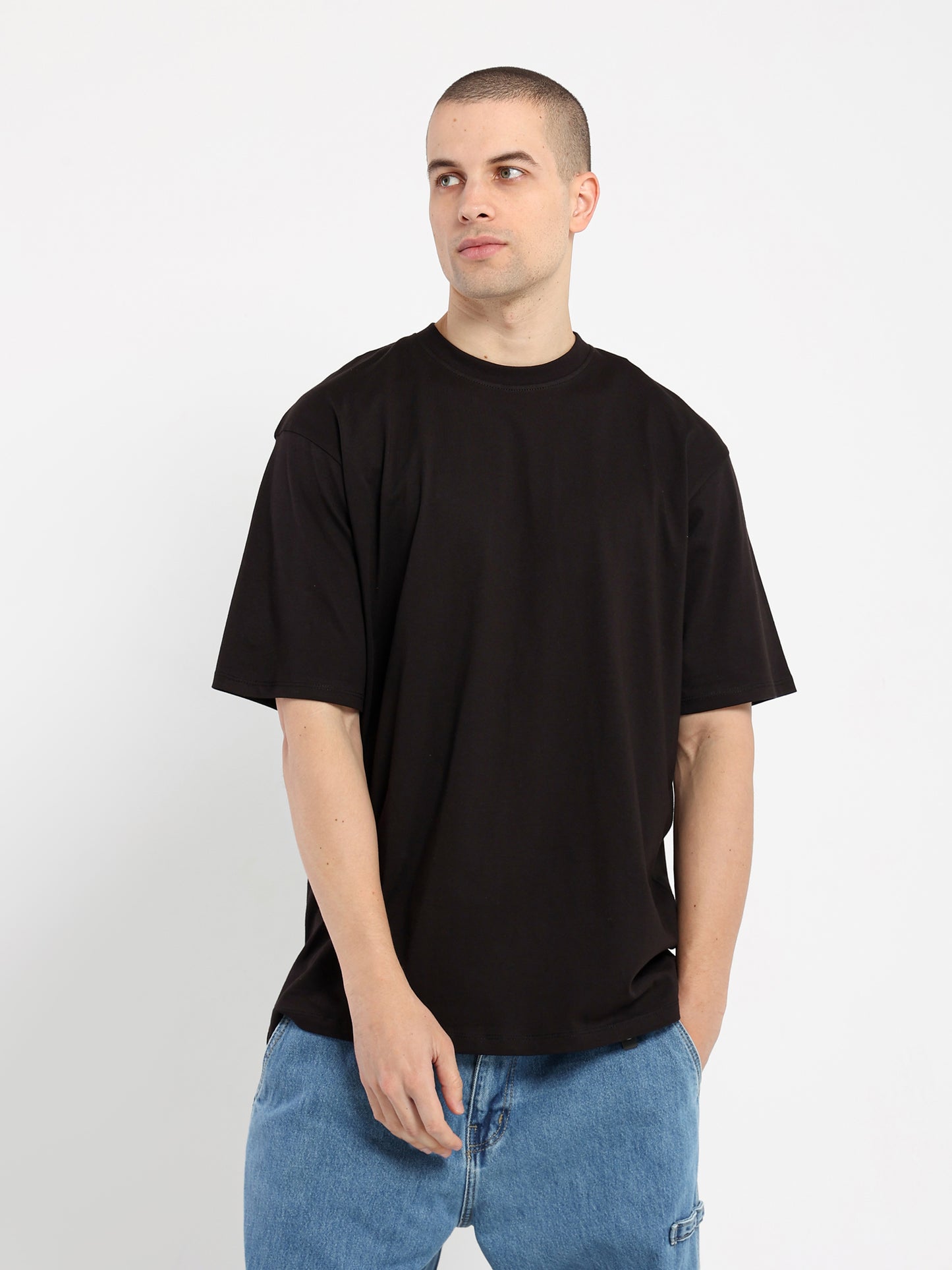Squares and Sprayed Text T-Shirt - Outlet
