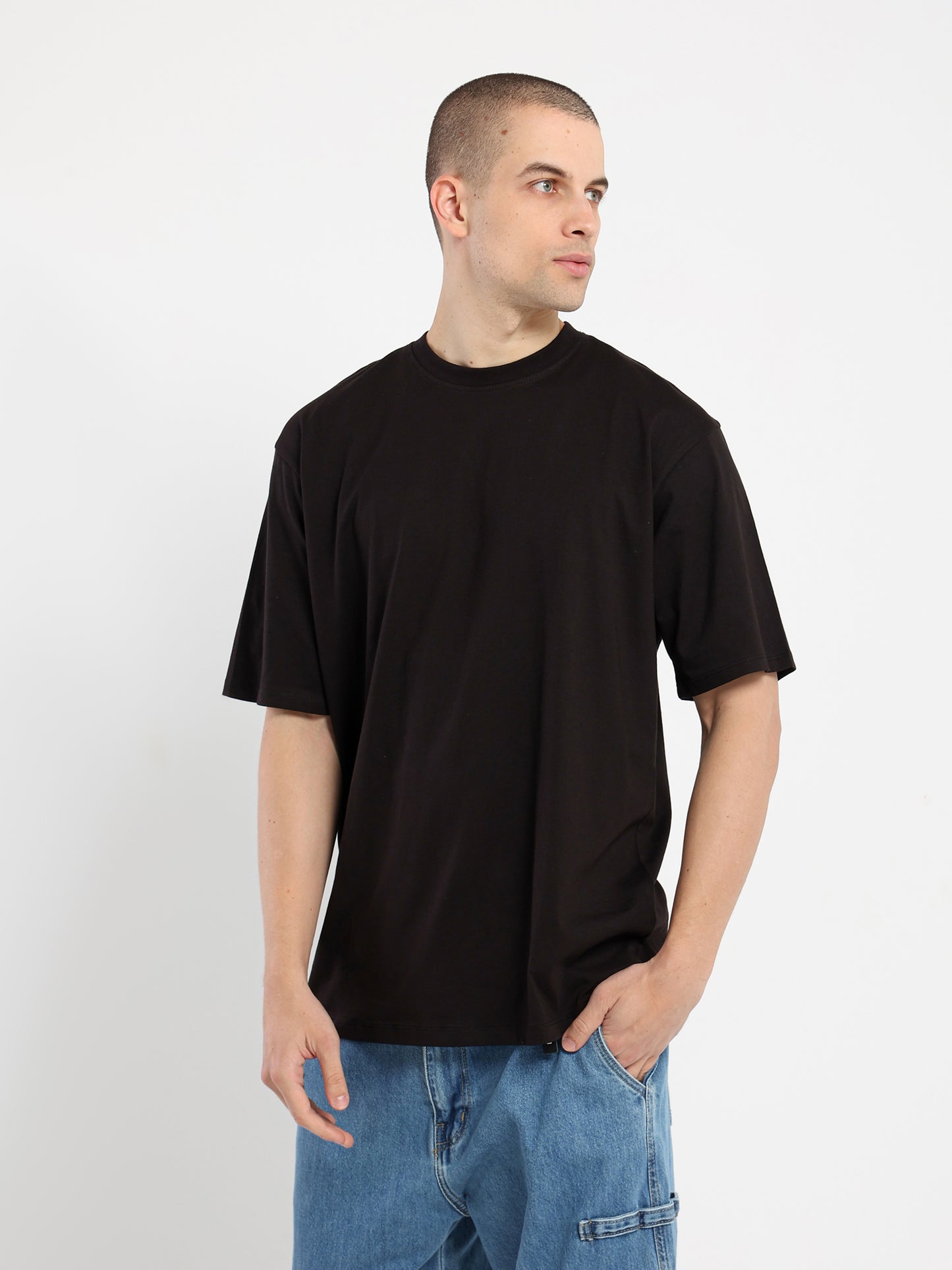 Squares and Sprayed Text T-Shirt - Outlet