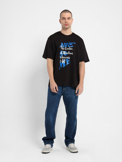 Sprayed Text 2 Colors T-Shirt - Outlet