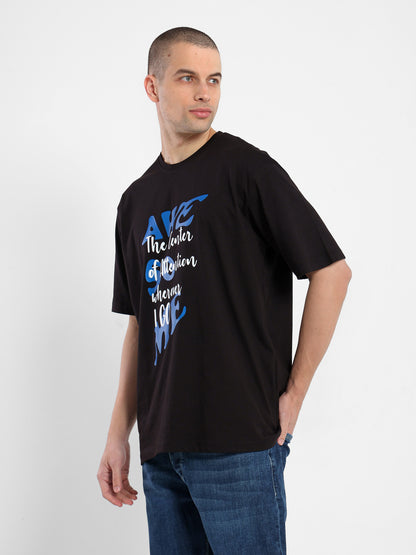 Sprayed Text 2 Colors T-Shirt - Outlet