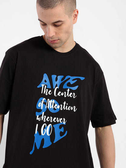 Sprayed Text 2 Colors T-Shirt - Outlet