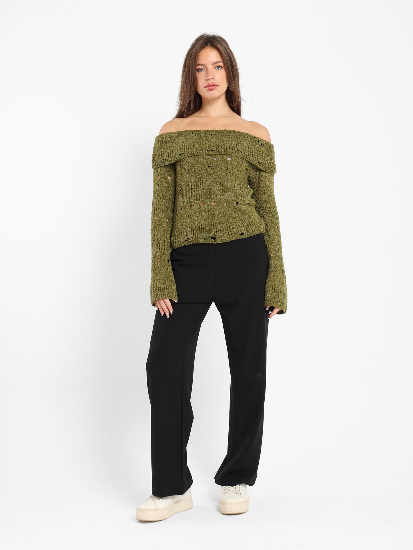 Textured Long Line Pullover