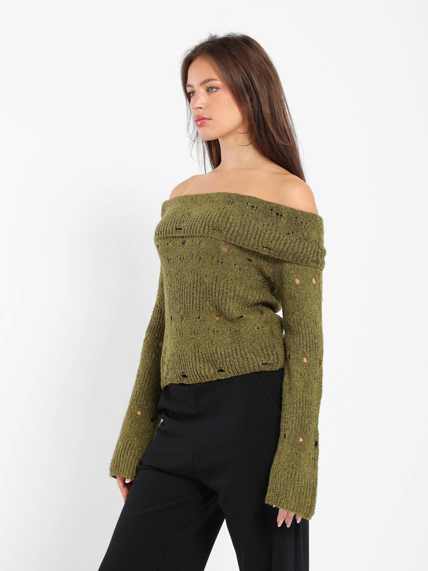 Textured Long Line Pullover