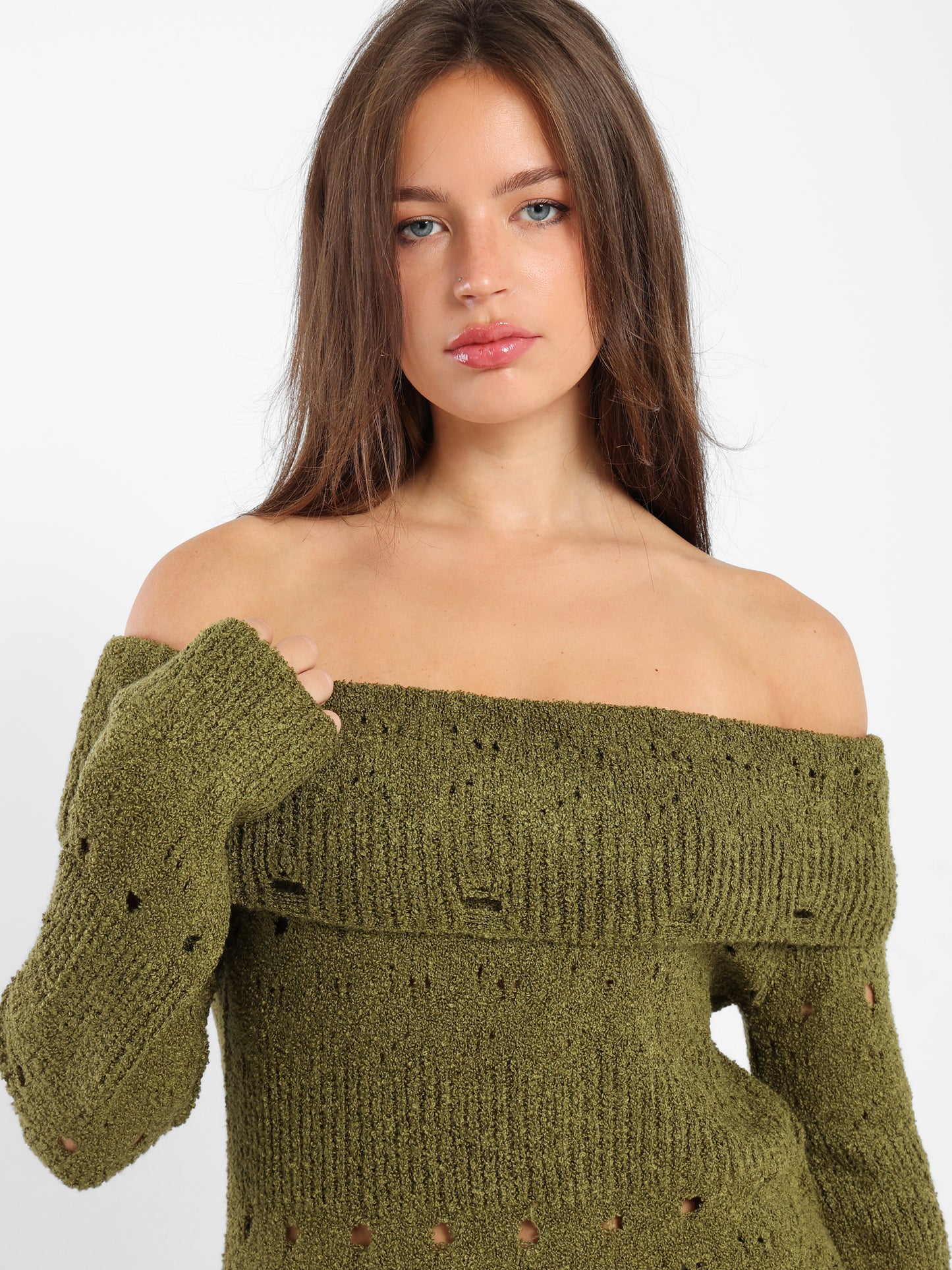 Textured Long Line Pullover