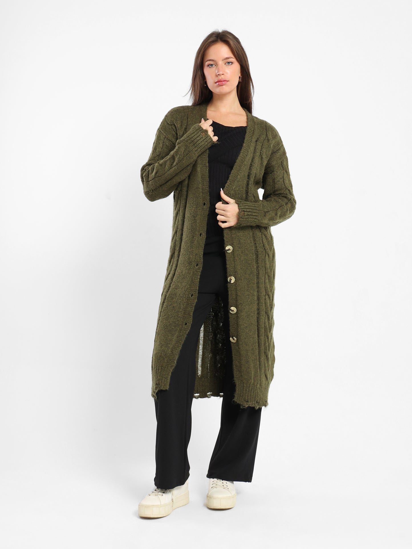 Loose Fit Long Cardigan