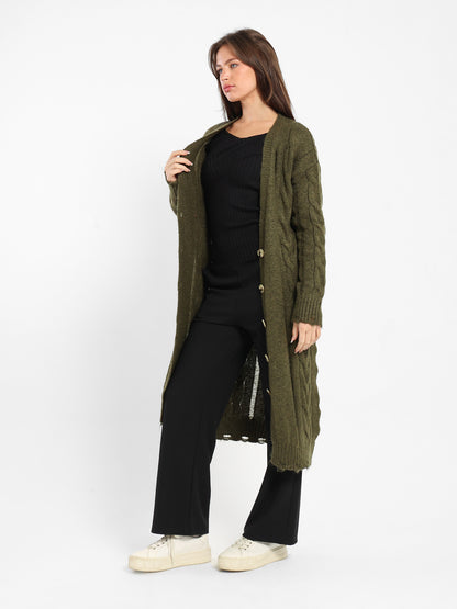 Loose Fit Long Cardigan