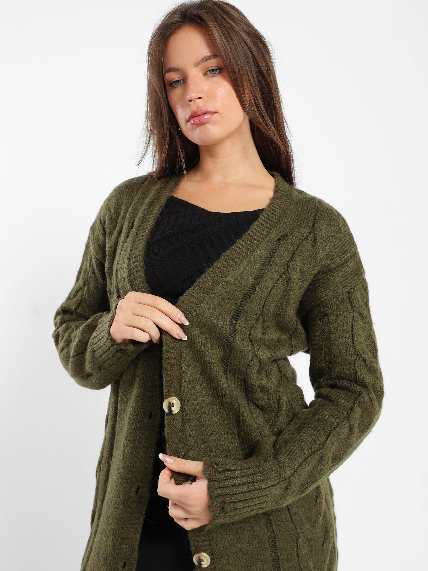 Loose Fit Long Cardigan