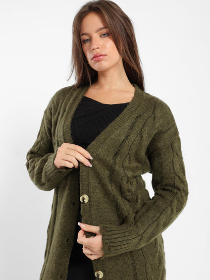 Loose Fit Long Cardigan