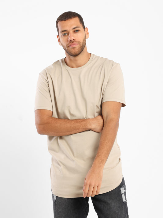 Basic Long Line Short Sleeve T-Shirt