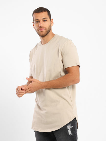 Basic Long Line Short Sleeve T-Shirt