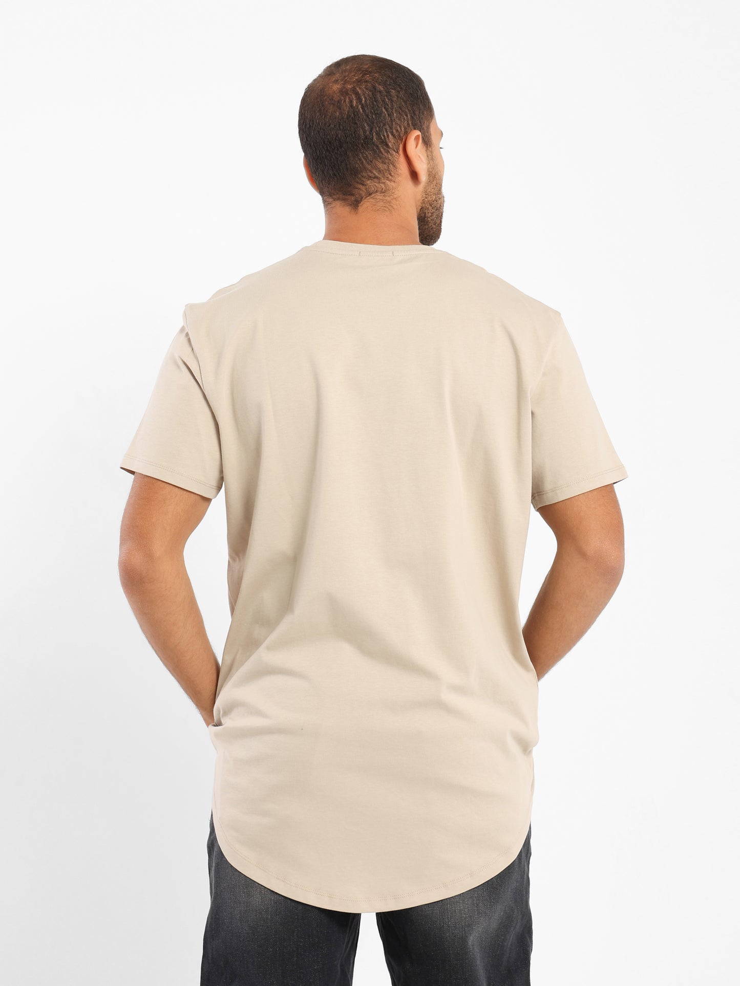 Basic Long Line Short Sleeve T-Shirt