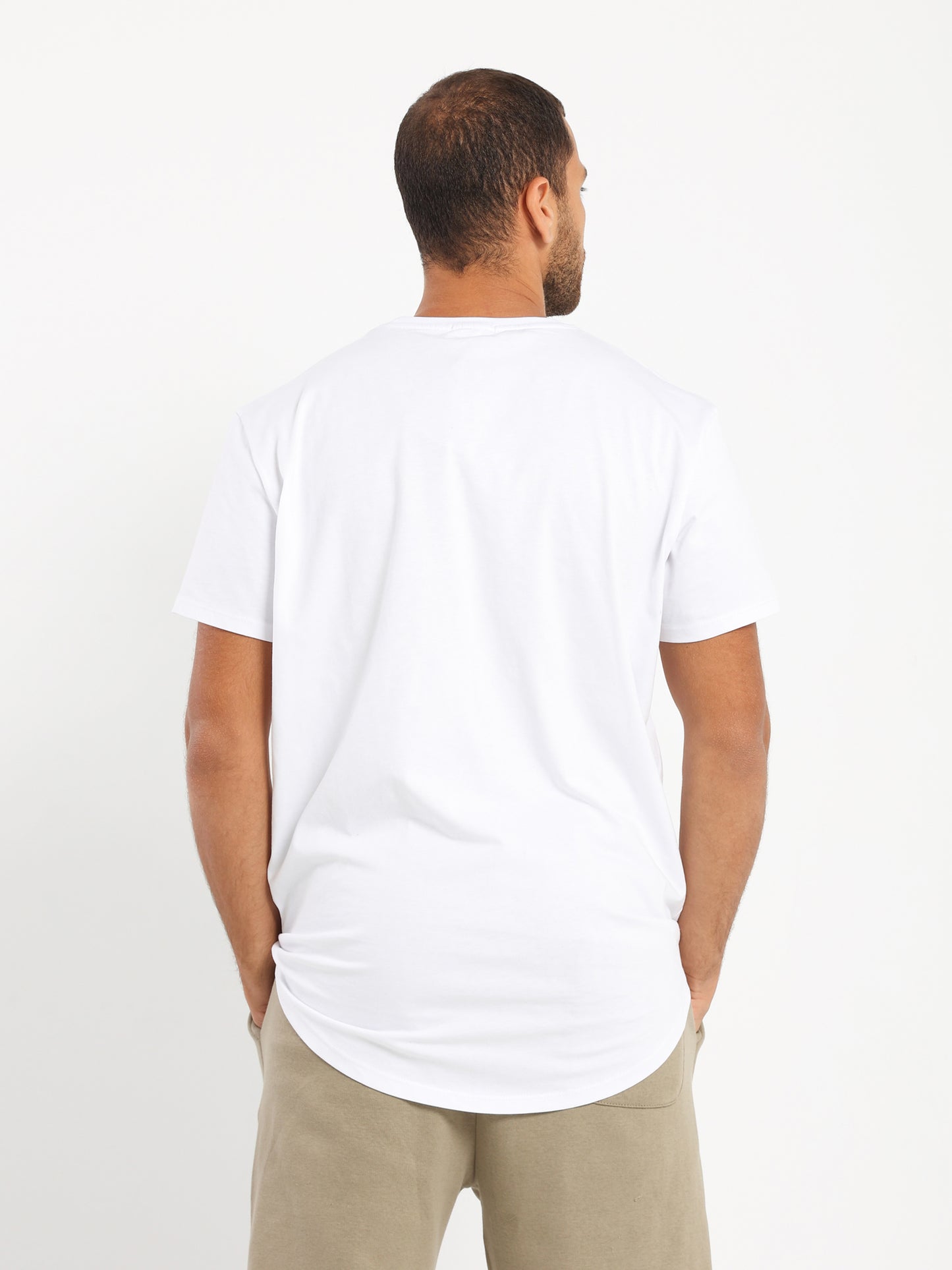 Basic Long Line Short Sleeve T-Shirt
