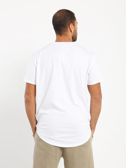 Basic Long Line Short Sleeve T-Shirt