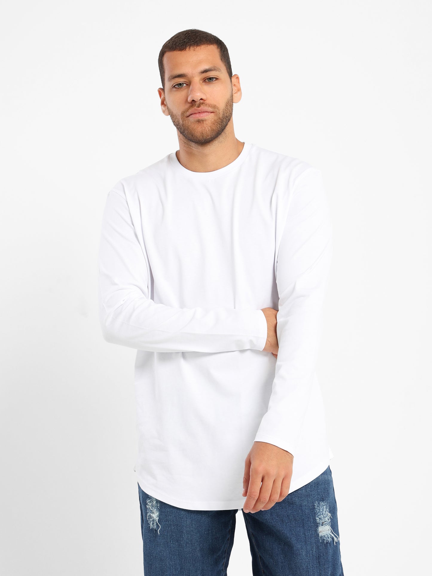 Basic Long Line Long Sleeve T-Shirt