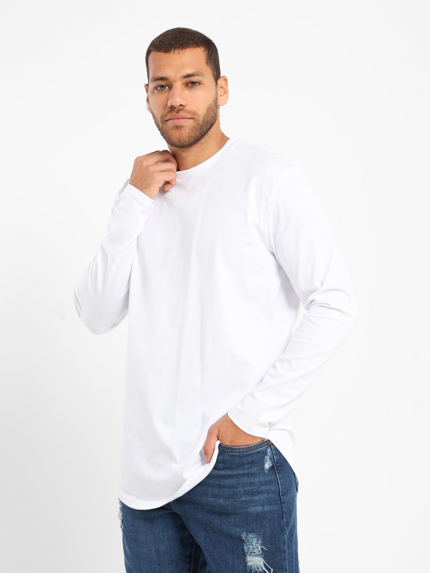 Basic Long Line Long Sleeve T-Shirt