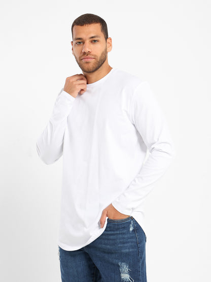 Basic Long Line Long Sleeve T-Shirt