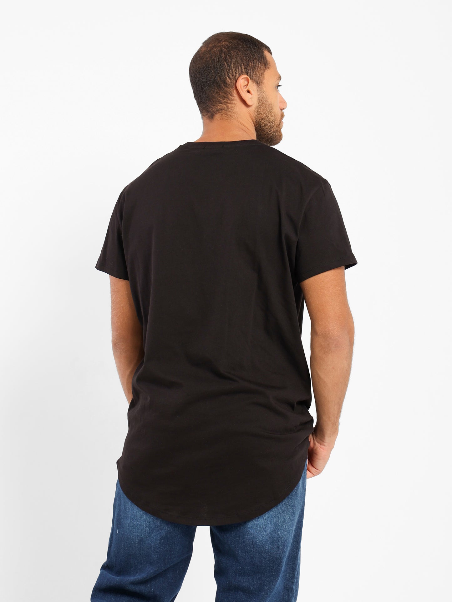 Basic Long Line Short Sleeve T-Shirt