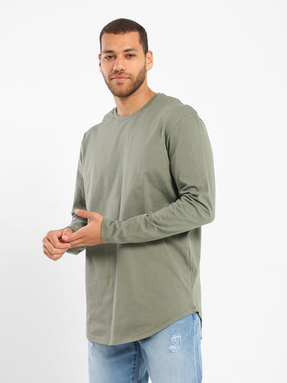 Basic Long Line Long Sleeve T-Shirt