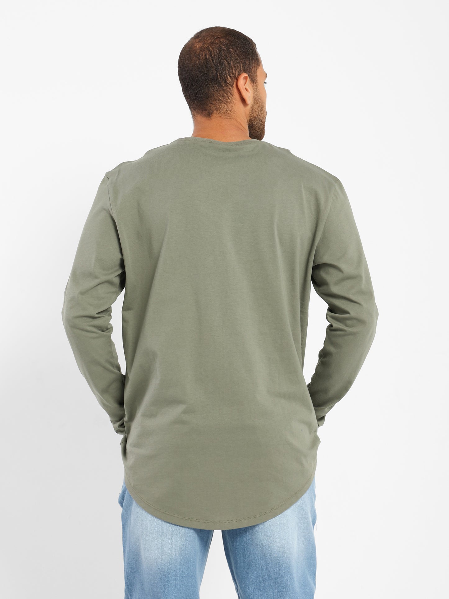 Basic Long Line Long Sleeve T-Shirt