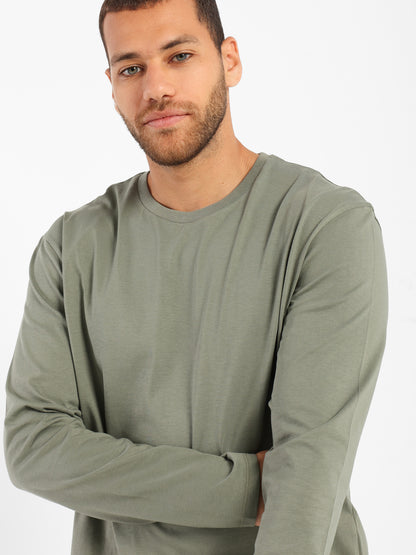 Basic Long Line Long Sleeve T-Shirt