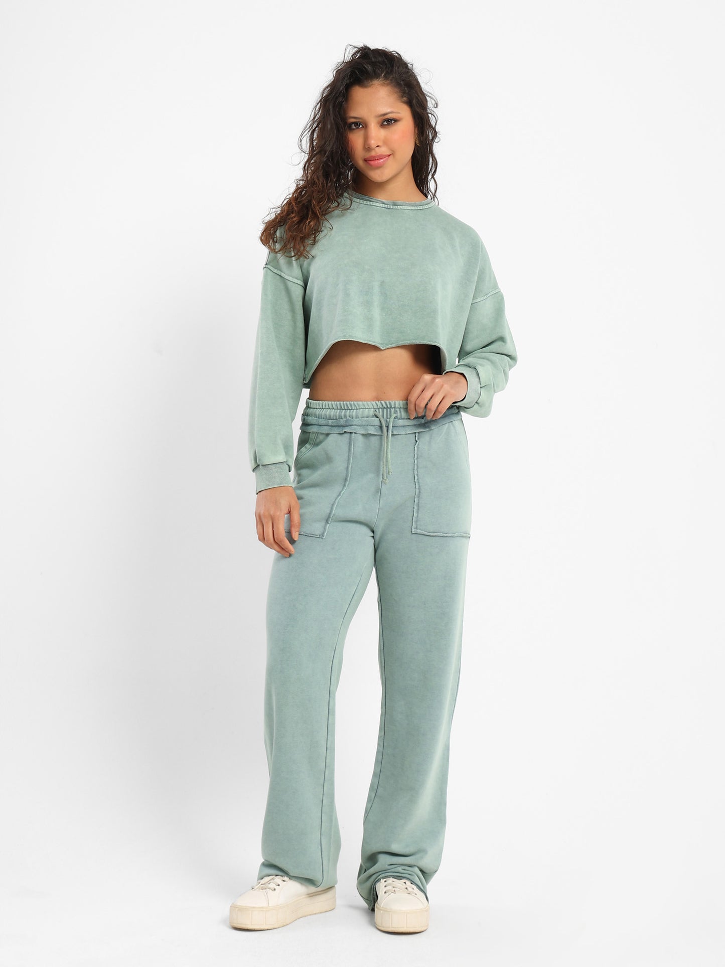 Unfinished Hems Sweatshirt