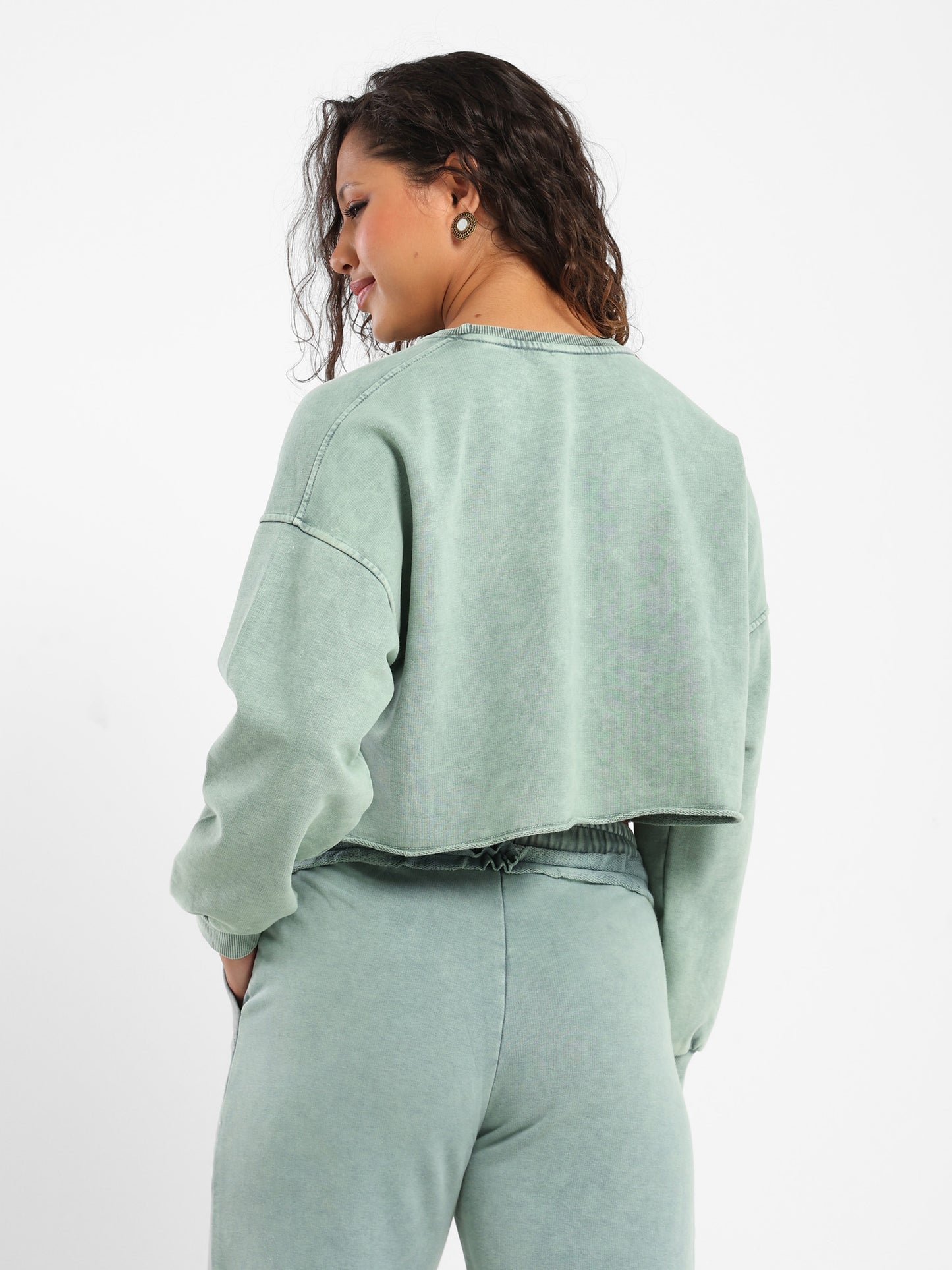 Unfinished Hems Sweatshirt